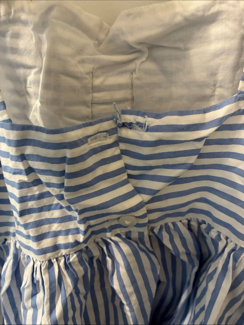 Janie and Jack Blue and White Striped Sundress with Bow